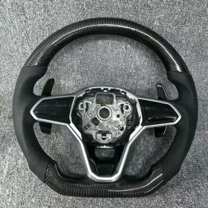 Customized Steering Wheel Suitable for VW Mk8 gti 8 R Golf 8 Mk7 CC POLO R LINE PASSAT GTD GTS GTE Carbon Fiber Steering Wheel