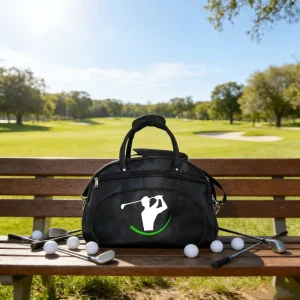 Customized Waterproof PU Golf Tote Bag for Men and Women with Boston Zipper