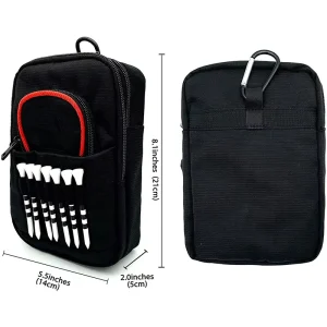 Customized Zipper Mini Accessories Pouch Hold 12-15 Balls Golf Ball Bag Tee Holder Portable Small Multi-function Golf Ball Pouch