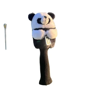 Cute Panda Animal Golf Headcover for Driver 460cc Plush Soft Golf Club Cover Custom Logo Golf Head Covers