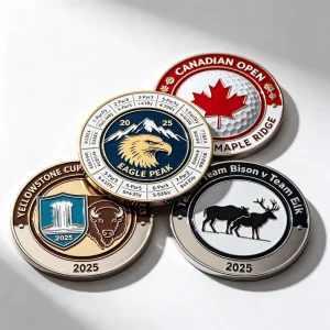 DIY Custom Own Design Premium Golf Ball Markers Metal Ball Marker Magnetic Luxury Golf Ball Marker