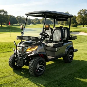 DOT Approved 4 Seater Electric Golf Cart 72V Lithium with Turn Signals Headlights for US Golf Course and Community Use