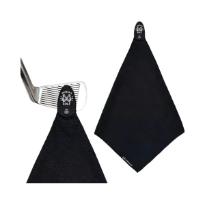 DZ Custom Logo Quick Dry Microfiber Waffle Material Sport High Megnet Golf Towel Woven Technics for Golf Tour Man Club with Hook