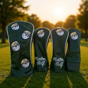 Dark Green Baseball Cap Golf Club Cover Putter Cover Protective Cover Wood Club Cover No 1 Fairway Wood Model