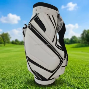 Dericsson 5 Way White Leather Golf Bag Waterproof Golf Cart Bag Custom LOGO Available in Stock