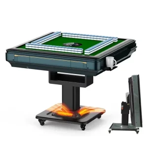 Dericsson Silent Mahjong Machine Fully Automatic Mahjong Table Foldable Dining Table 2 in 1 with Heater Quick Shipment