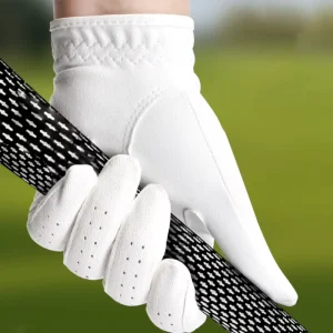 Dericsson Unisex PU Leather Golf Gloves Anti Slip Wear Resistant Sweat Absorbing Breathable Outdoor Sports Training Hand Gloves