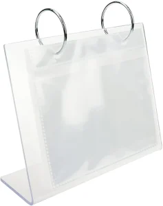 Desktop Mini Photo Album Collection Acrylic Tabletop Flip Calendar Style Photo Frame