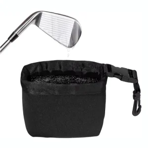 Detachable Clip Golf Club Cleaner with Golf Ball Cleaning Bag Essential Golf Product