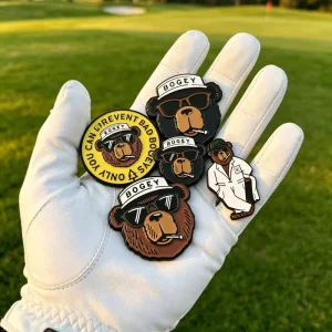 Die Struck Engravable Wooden Donuta Daisy Golf Ball Marker Display Poker Australia hat Chip Manufacturer Chilli Skull 50 Pack