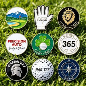 Direct Factory Custom Various Style Funny Golf Ball Marker Cartoon Square Blank Ball Markers Black Golf Ball Marker Blank