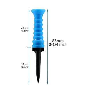 Direct Factory Sale Outdoor Golf Club Accessories Soft Rubber Top Plastic Golf Tee with Custom Logo Bulk Packed