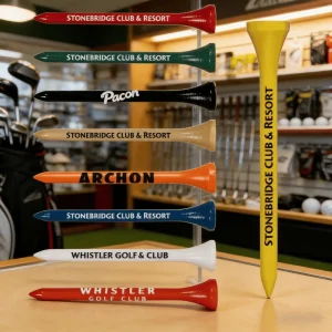 Direct Manufacturer Bamboo Golf Tees Supports Various Logo Customization Eco friendly Durable Natural Material