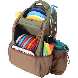 Disc Golf Bag Holds Over 21 Discs with Multiple Storage Pockets