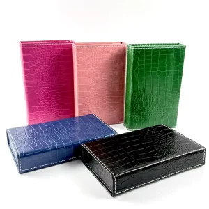 Double Six Domino Packaging PU Leather Gift Box 21*13*4cm for Scorecard Holder