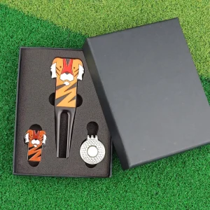 Double sided Enamel Custom Golf Gift Set Souvenir Box Kit Golf Divot Tools