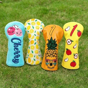 Driver Head Cover Golf Luxury Golf Accessories Gift Fruit Apple Lemon Golf Club Headcover Wood