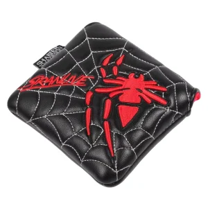 Drop shipping Black PU Embroidery Golf Square Headcover Large Mallet Putter Cover