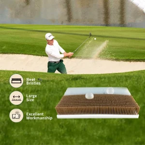 Dual Mode Golf Bunker Simulator Mat Realistic Brush Surface Portable Sand Trap Practice Mat Indoor Outdoor Training 40x23cm