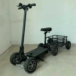Dual Motor Electric Scooter Electric Vehicle Golf Cart Rear Tray 4 Wheel Rear Trailer Trolley