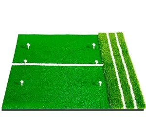 Dual Turf Golf Hitting Mat with Anti-Slip EVA Backing for Indoor and Outdoor Golf Chipping Hitting Training Golf Training Aid