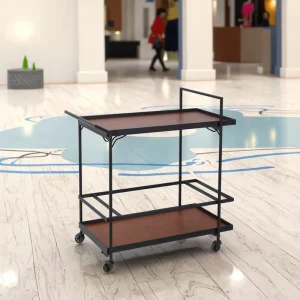 Dump Cart Luxury Bar Cart Trolley with 4 Wheels Foldable Golf Cart for Parties Wedding Decorations Hotel Furniture