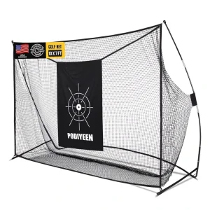 Durable 10x7ft Golf Practice Net with Target Outdoor Driving & Backyard Garage Training Aid for Golfers