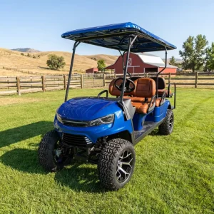 Durable 6 Seater Road Electric Golf Buggy Cart 7.5KW Motor 72V Lithium Battery 12 Inch Rims 70-90km Range Farm Utility Purpose