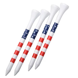 Durable 70 83mm Bamboo Golf Tees Colorful Bottom Design Golf Play Tools