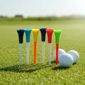 Durable 70mm 83mm Bamboo Rubber Top Plastic Eco-friendly Custom Logo Printed Colorful Portable Outdoor Training Golf Tees