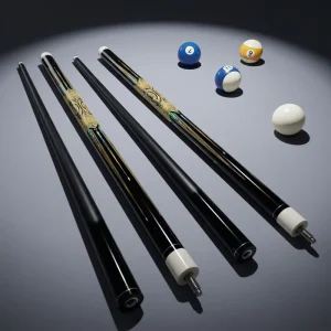 Durable Ash Wood Maple Shaft 1/2-inch 57-inch 10mm Tip Two-stage Club 2-Piece Aluminum Alloy Nine-ball Cue