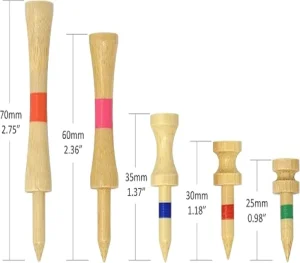 Durable & Biodegradable Bamboo Golf Tees with Custom Logo Strongly Packaged in Nice Packaging