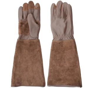 Durable Cowhide Leather Gardening Work Gloves Thorn Proof Puncture Resistant For Men And Women