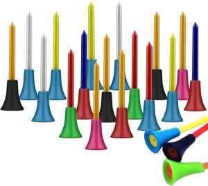 Durable Custom Colored Plastic Rubber Top Golf Tees 70mm 83mm Custom Logo Bulk Mix Colors