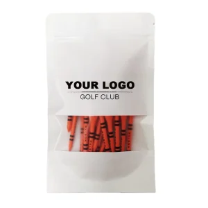 Durable Customized Golf Tee Pack Printed Logo Plastic Golf Tees 3 1/4 Inch 4 Claws Multiple Color Golf Tees
