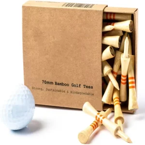 Durable Eco Friendly Strong Sustainable Biodegradable Castle Golf Tees Unbreakable Step Down Bamboo Tees Custom Logo Printing