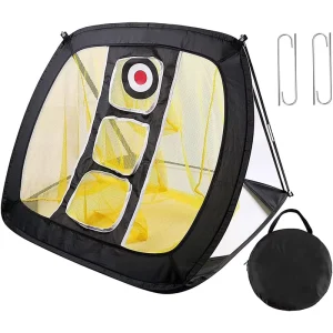 Durable Golf Chipping Target Net with Three Zones Portable Practice Aid for Indoor Outdoor Golf Short Game Training
