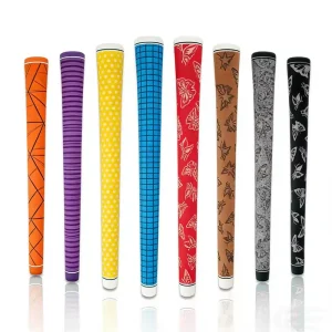 Durable Golf Club Grips Custom Logo High Quality Standard Rubber 0.580 in Core 260 mm Length