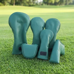 Durable Golf Club Head Covers with Soft Velvet Lining Protective Wood Cover Set for 1 3 5 X Driver and Hybrid