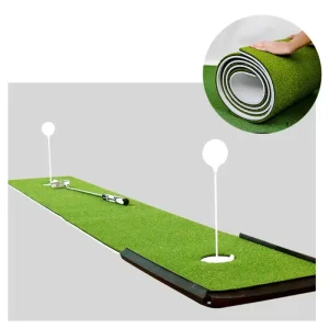 Durable Golf Putting Practice Mat Golf Putting Green Mat Golf Hitting Mat with High Density Turf and Non Slip EVA Backing