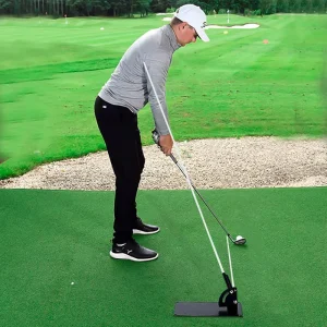 Durable Golf Swing Plane Trainer Golf Alignment Sticks Holder Metal Practice Plate Golf Training Equipment Golf Putting Aid