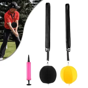 Durable Golf Swing Trainer Ball Smart Inflatable Breathable Precision Knitting Adjustable Size Assist Golf Training