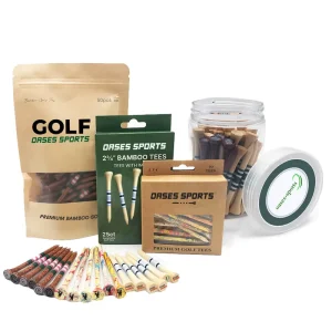 Durable Golf Tees 70mm 83mm With Customized Bag Box Jar Package Custom Logo Wood Bamboo Golf Tees