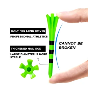 Durable Golf Tees with 5 Prong Design Low Resistance Plastic Tees for Adults Seniors Teens