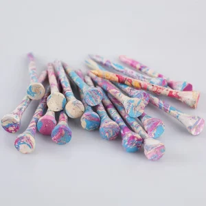 Durable High Quality 70mm Golf Pegs Colorful Golf Pin Custom Logo Natural Wood Bamboo Golf Tees