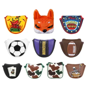 Durable Leather Golf Accessories Gift New Design Plush Putter Headcover Portable Golf Head Covers