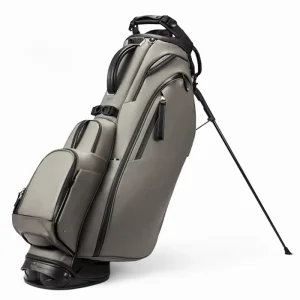 Durable Lightweight Waterproof PU Leather & Canvas Golf Stand Bag with Custom Logo Embroidery for Sports Enthusiasts