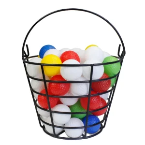 Durable Metal Golf Ball Basket Driving Range Accessory Storage Container Stackable Steel Wire Golf Ball Holder