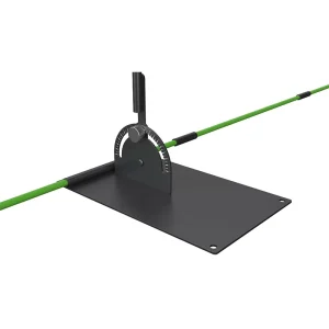 Durable Metal Golf Swing Plane Alignment Trainer Sticks with Practice Plate and Angle Holder for Golf Swing Training Aids