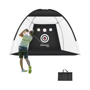 Durable Nylon Golf Net Practice Mat 10x7FT Hitting Aid for Backyard Chipping Driving Training Swing Target